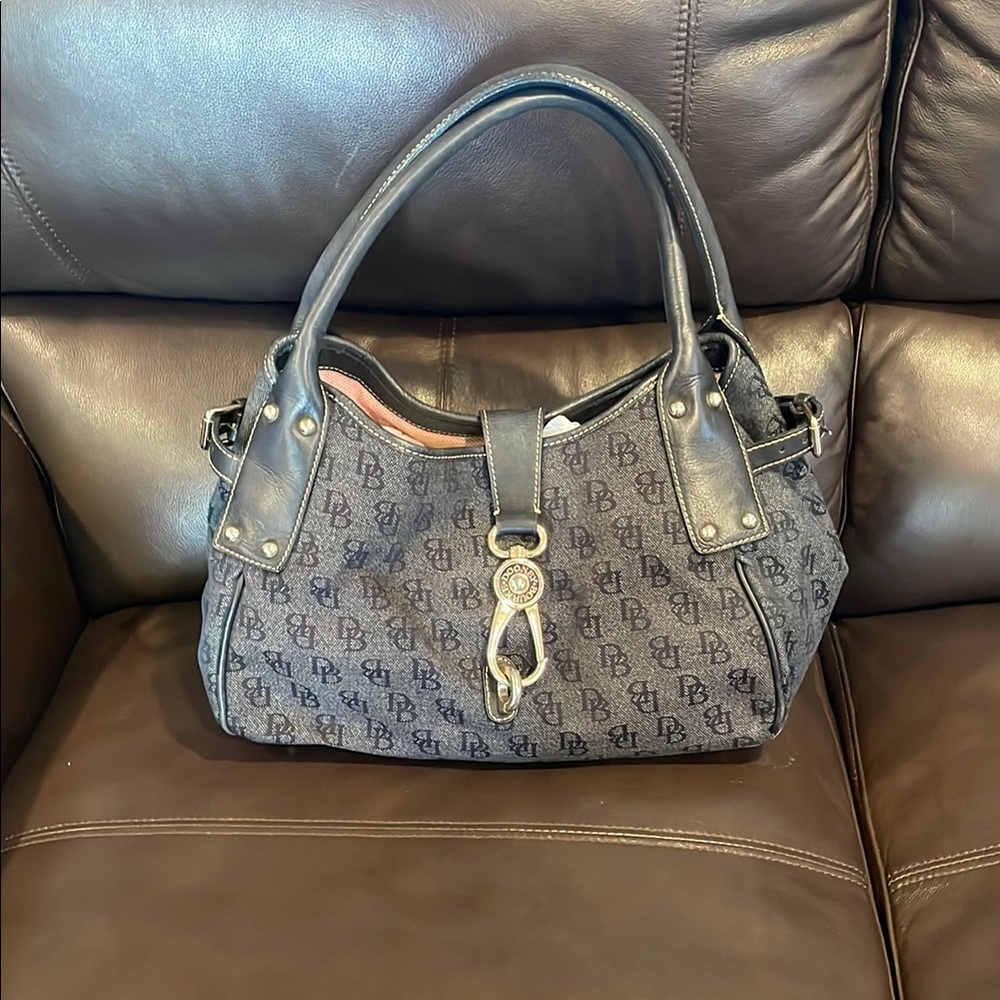 Dooney & Bourke denim black shoulder bag